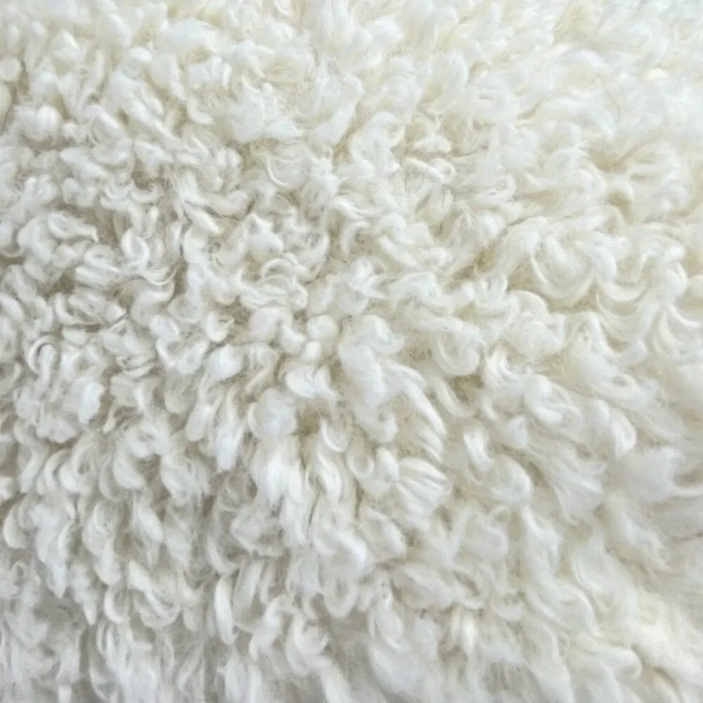 Adrienne Landau Pull Through Scarf Ivory Faux Sheepskin Plush Cozy 38